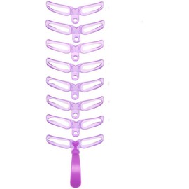 Eyebrow Stencil for Beginners, 8 Styles Eyebrow Shaper Kit with Eyebrow Brush and Brow Razor Trimmer, Reusable DIY Eyebrow Stencils Template