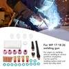 38Pcs TIG Welding Accessory Set Ceramic Nozzle Glass Cup Connector