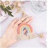 LiJuanWang Keyring, Rainbow Keyring, Rainbow Sky Boho Handmade, Tassel Bag