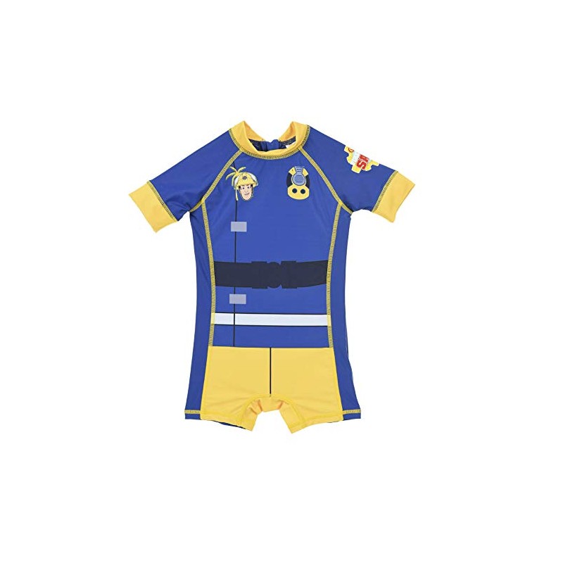 Fireman Sam Swimming Costume UV Protection 50+, blue