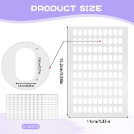 1000 PCS Nail Art Double Sided Nail Tape, False Tip Sticky Tabs, Clear Nails Adhesive Tabs, Press on Fingernail Stickers Nails Display Strips, Fingernail Stickers for Press on Stand