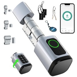 AVATTO Smart Door Lock with Fingerprint and Password for 60 - 90 mm Door, Adjustable Length with Key, IC Card, Supports Smart Life App Remote Control