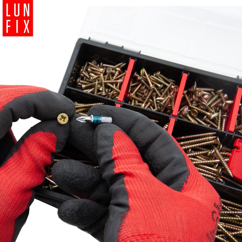 325 Holzschrauben Sortiment mit Koffer und Bit Sortimentsbox