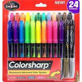 Cra-Z-Art Colorsharp Fine Point Permanent Markers Assorted Colors 24ct