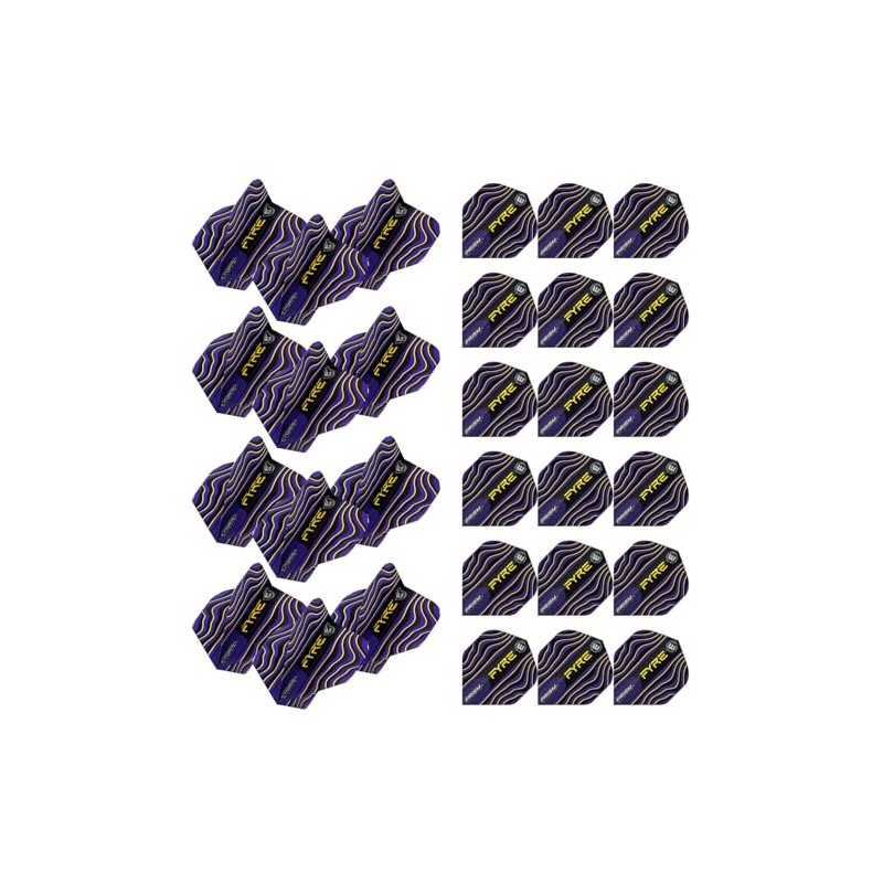 WINMAU Prism Alpha Fyre Black, Blue & Yellow Dart Flights