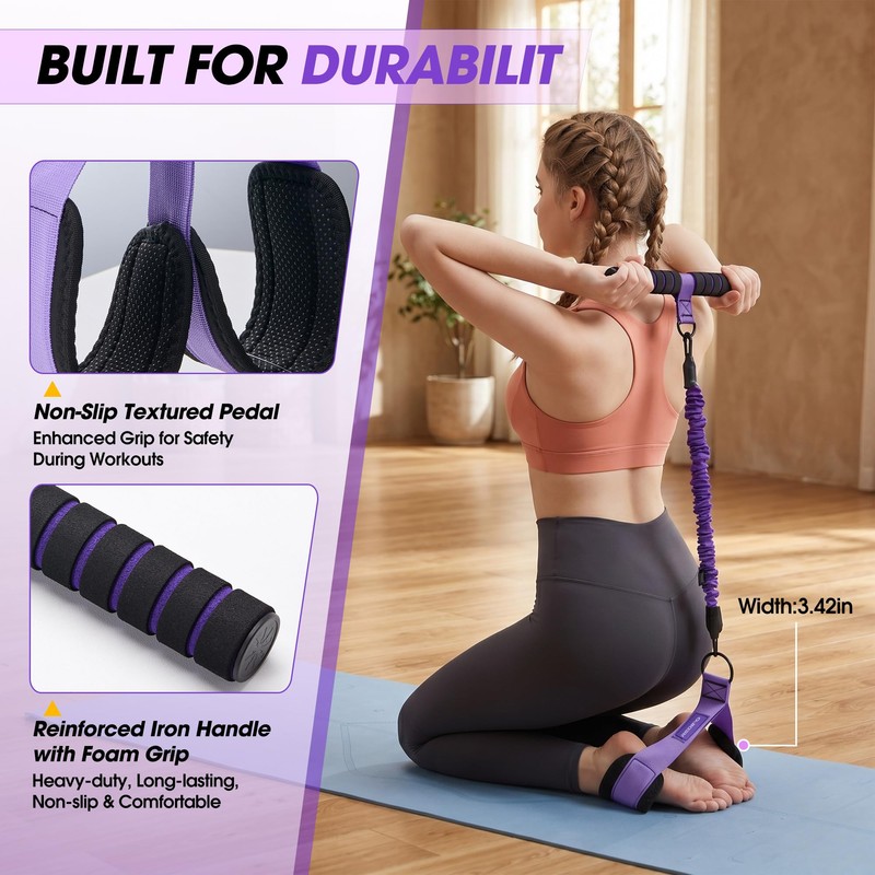 Pedal Resistance Band with Handle Multifunction Foot Resistance Bands