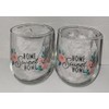 Generic 2 Piece Stemless Wine Glass Set (Home Sweet Home),