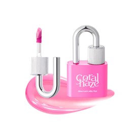 CORLAHAZE Glow Lock Jelly Tint 106 Chewy 4g, Hydrating Jelly Glow Lip Stain, High-Shine, Long-Lasting Color Moisturizing Lip Enhancer with Rosehip Oil, Collectible Lock-Shaped Design, Korean Makeup