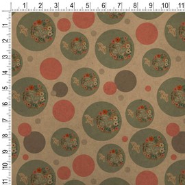 GRAPHICS & MORE Christmas Peace Wreath Dove Bell Premium Kraft Gift Wrap Wrapping Paper Roll