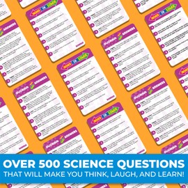 QUOKKA Card Games For Kids & Adults - Higher or Lower Family Board Games - Science Ver. 2.0 - Have a Guess Fun Questions - Trivia Quiz - Challenge Party Activities for Family Night - Travel for Kids