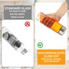 Wopgrty 6 Pack 20oz glass juice bottles with lids, Wide