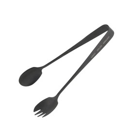 Idea Sekikawa BLACK TONGS SERIES Salad Tongs, Black, SUS821L1, Tsubamesanjo, Made in Japan