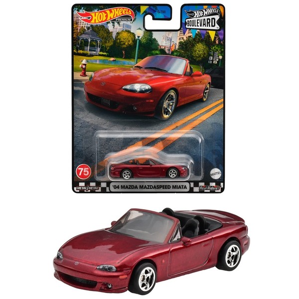Mattel Hot Wheels HKF22 Boulevard - '04 Mazda Mazdasspeed Miata [3 Years Old and Up]