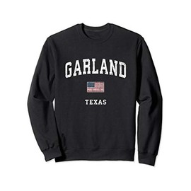 Garland Texas TX Vintage American Flag Sports Design Sweatshirt