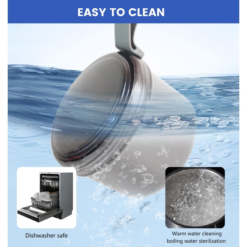 Mckkor Leak Proof Travel Denture Bath Case for Full Dentures,