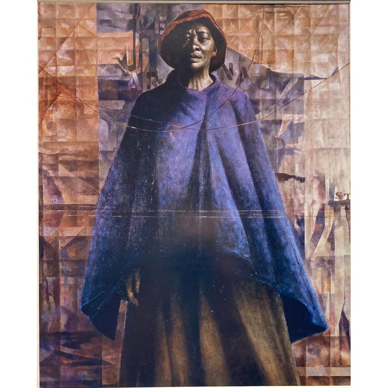 Charles Wilbert White Mother Courage II, 1974" CUSTOM FRAMED Black