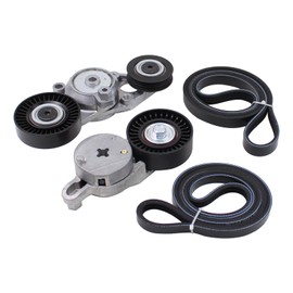 DriveFix Accessory Drive Serpentine Belt and Belt Tensioner Pulley Assembly Kit for Toyota Camry 2.5L 2010-2011