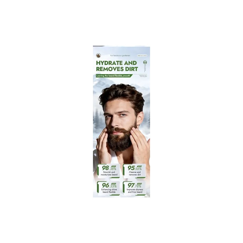 Set De 3 Piezas Cedar Beard Care Para Hombre: Hidratante