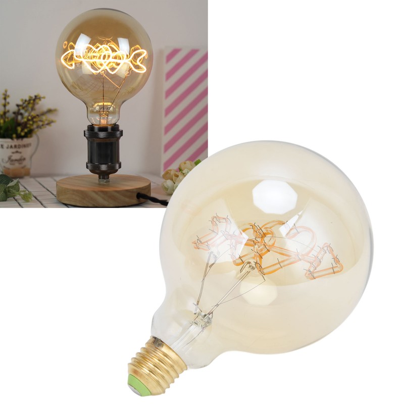 Edison Led Light Bulbs 4W 2200K Warm Light Transparent Energy