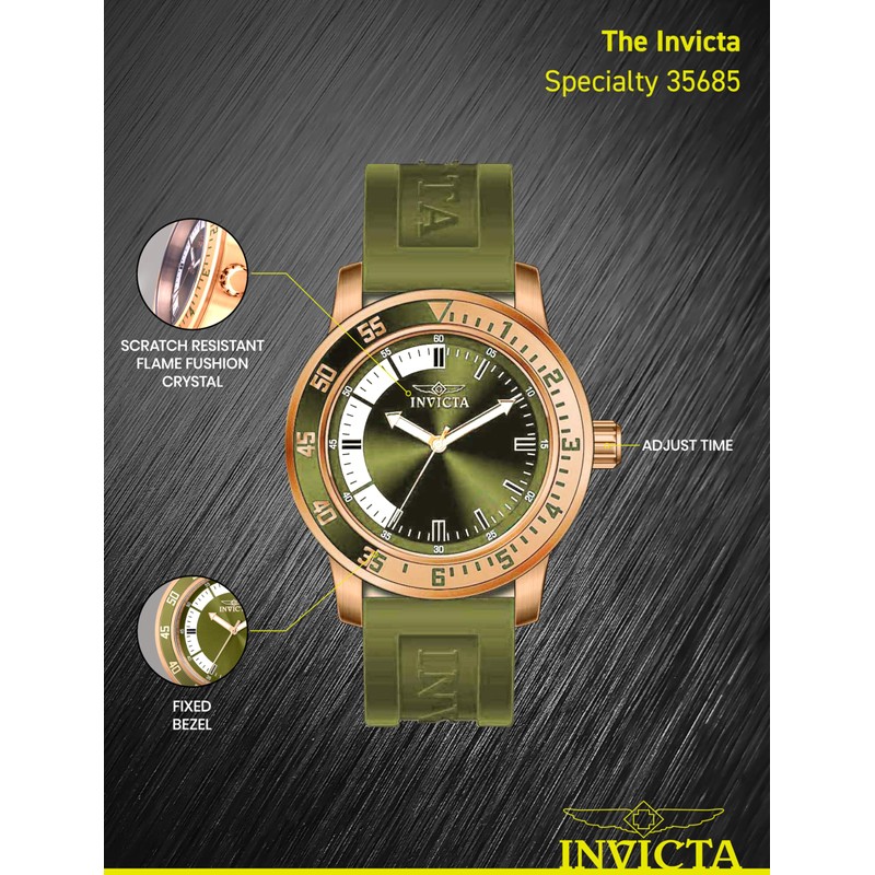 Invicta Specialty 35685 Men's Quartz Watch - 45 mm