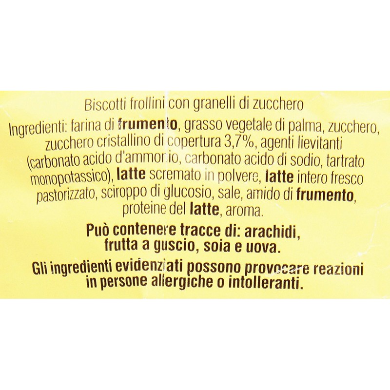 Mulino Bianco: "Galletti" shortbread with sugar granules - 12.3 Oz