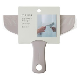 Marna (marna) Maneuverable Squeegee (For Cleaning Mirrors, Walls, Etc) Bathroom Squeegee (Floating Storage) Draining Wiper, Gray W677GY