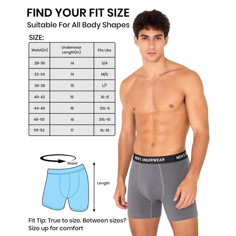 Men's Incontinence Underwear, 100ML Absorb Leakproof Boxer Brief