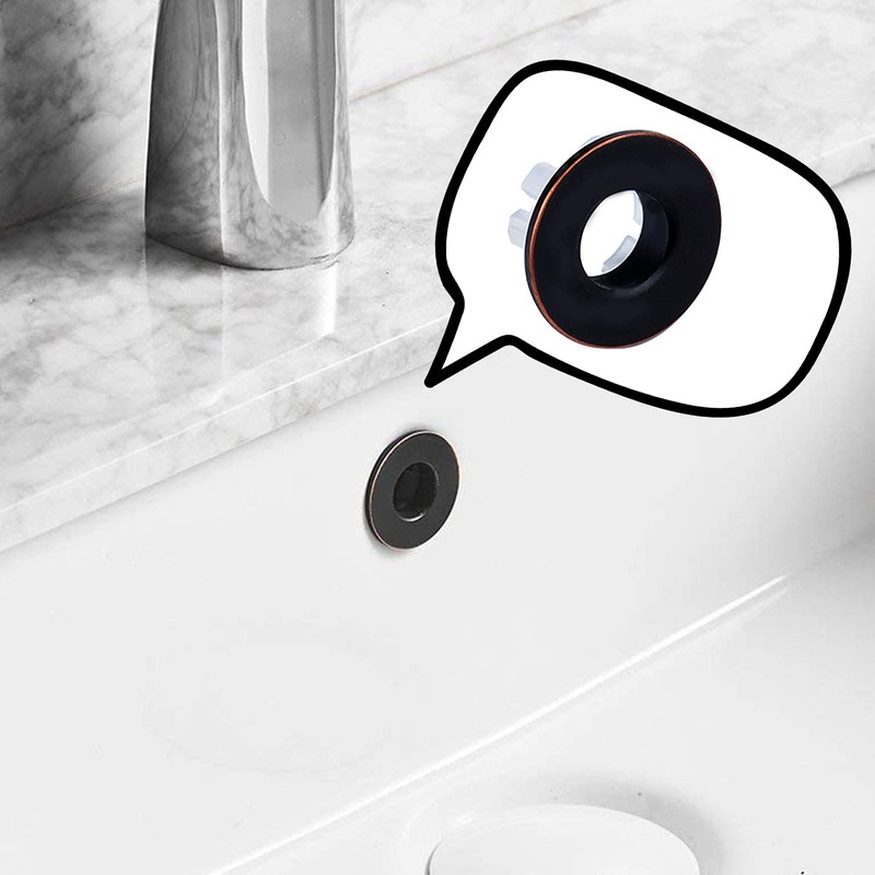 BWE Oil Rubbed Bronze Sink Basin Trim Overflow Cover Brass