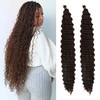 Dark Brown Deep Wave Crochet Hair for Boho Braids 4#