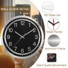 Fzy.bstim Silent Wall Clock Battery Operated,Modern Metal Wall Clock Decorative