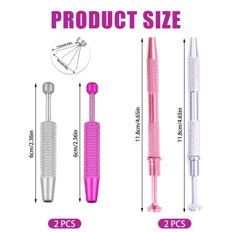 4 Pieces Piercing Ball Grabber,Piercing Ball Screw Tool,Mini Grabber Pen