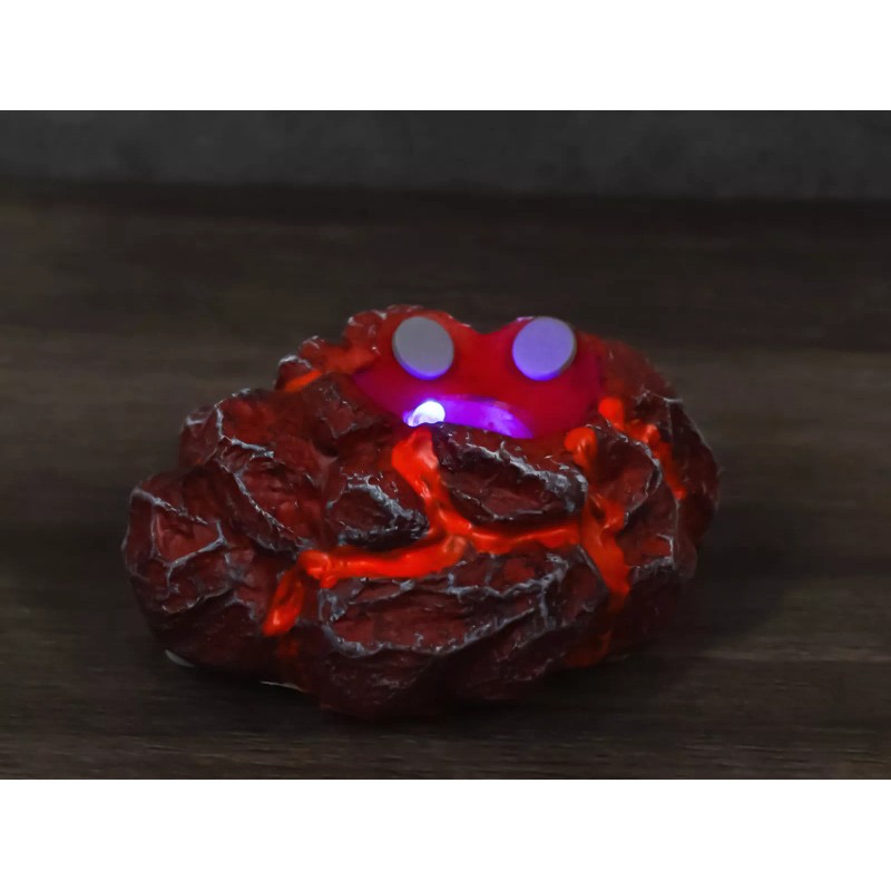 Red Magma Lava Rock LED Light Base Display Stand For
