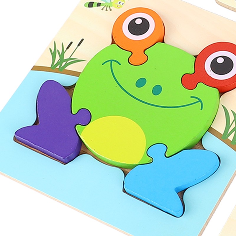 5pcs Baby Jigsaw Puzzles Animal Shaped Colorful Printing Educational Hands