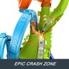 Hot Wheels Track Set with 4 Loops, 3-Way Crash Zone