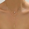 Enautoabs Boho Layered Y Lariat Necklace Cz Teardrop Y Chain