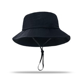 YAMEE Fishing Hat Men's Summer Mesh Quick-Drying Bucket Hat Women's Lightweight Soft Fishing Hat Men Breathable Foldable Summer Hat Unisex Sun Protection Sun Hat for Fishing Hiking Travel, black, XL