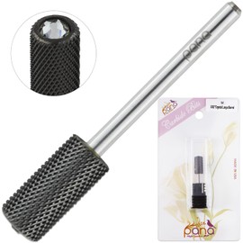 PANA Crystal Top Nail Drill Bits - 3/32'' Large Barrel Black Carbide Bits Medium - Suitable for Manicure Pedicure Cuticle Gel Polishing Beginners Bits