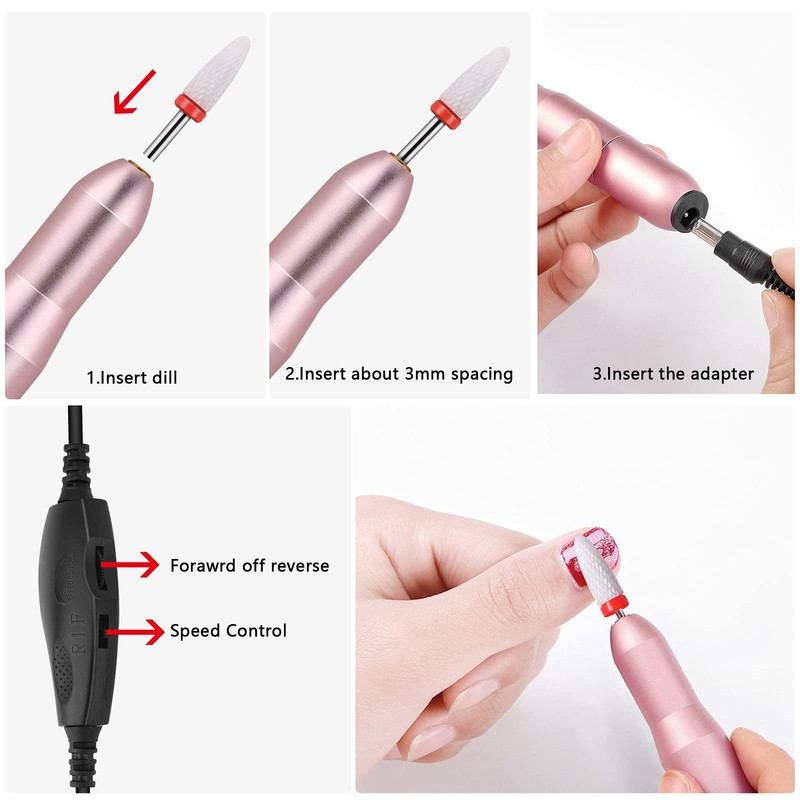 Electric Nail File for Gel Nails Professional Electric Manicure Pedicure