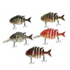 Segmented Fishing Lure Hard 6 Sections with High Carbon Treble