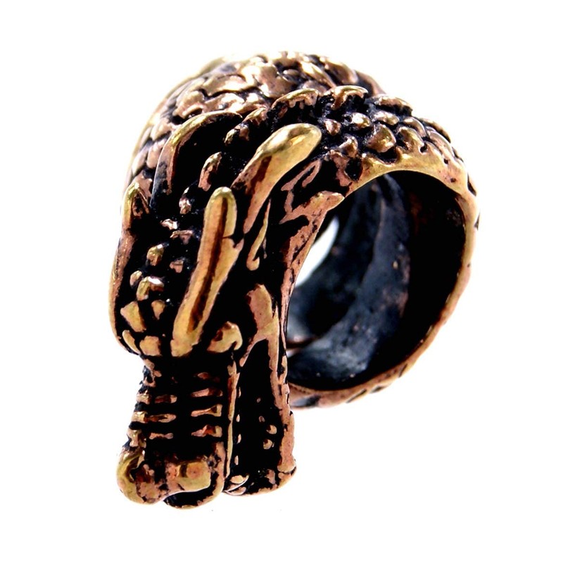 Kiss of Leather Dragon Beard Bead Bronze 8mm Inner Diameter,