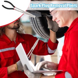 Spark Plug Removal Tool | Professional Electrical Connector Pliers | 11 Inch Automotive Tool, Anti Slip Handle for Car Connectors, Boots, Hose Clamps