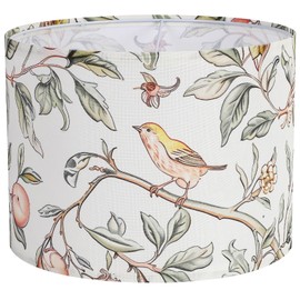 Fabric Lamp Shades, 13” Width and 10” Height Lamp Shade, HD Printing Bird Lampshade, Lamps shades fit with Spider/Uno, Modern Farmhouse Lamp Shades for Table Lamps, Floor Lamps (1 Pack)