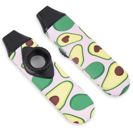 Haecsfl Kazoo for Adults with 5 Membranes, Neck Hanging Lace and Pocket Bag, A Musical Instrument Gift(1-Kiwifruit)