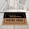 FLUNACO Welcome Door Mat You're Here Doormat Funny Doormat for