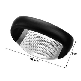 PARENCE.- Spremiaglio multifunzionale in acciaio inox - Macinaaglio piccolo e compatto con impugnatura ergonomica - 10,5x5cm, nero