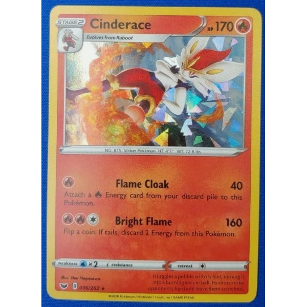 ERROR CARD - Cinderace Cracked Ice Holo - 036/202 M/NM