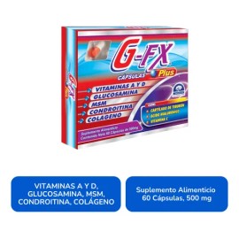 G-fx Plus Caja C/60 Reparador De Articulaciones Glucosamina Sabor No