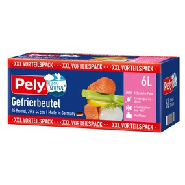pely 8676 Freezer Bags, 6 L, 35 Bags, Value Pack