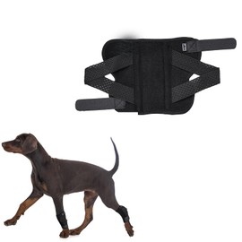 (S/M) Dog Leg Brace for Back Leg, Canine Hock Brace for Rear Legs with Dual Metal Strips, Joint Warps Strong Support Help for Hind Leg Injuries Sprains Arthritis Torn ACL(1Pair)