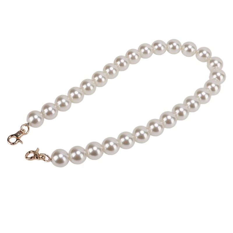 2Pcs Pearl Bead Bag Chain 60cm Workmanship Easily Install Detachable